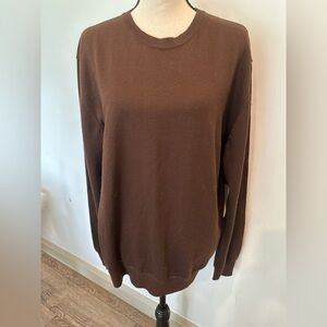 Sergei 3 Merino Wool Italy Long Sleeved Sweater Milk Chocolate Brown SZ XL NWT